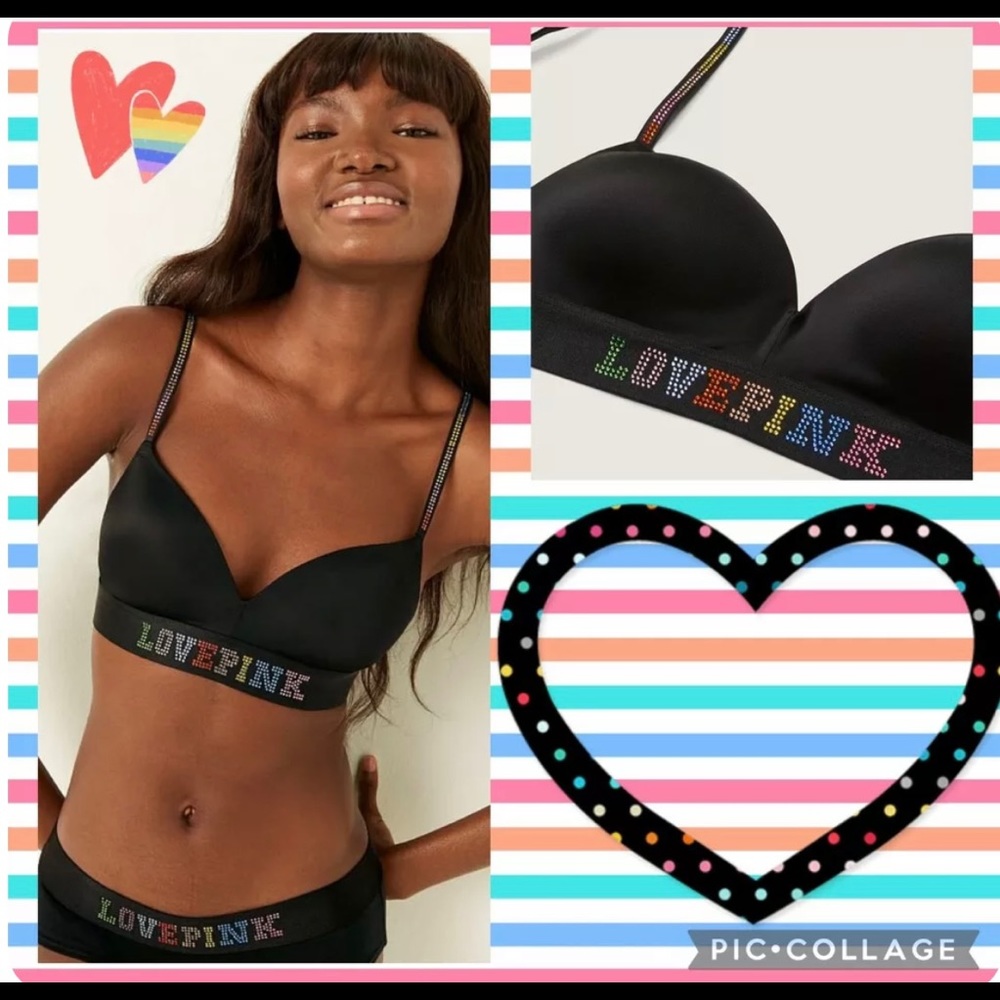 victoria's Secret pink wireless pushup bra size
40B 36DD VS Shine Strap